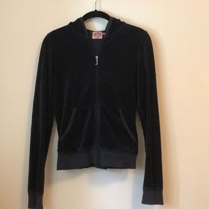 Navy Blue Juicy Couture Velour Hoodie